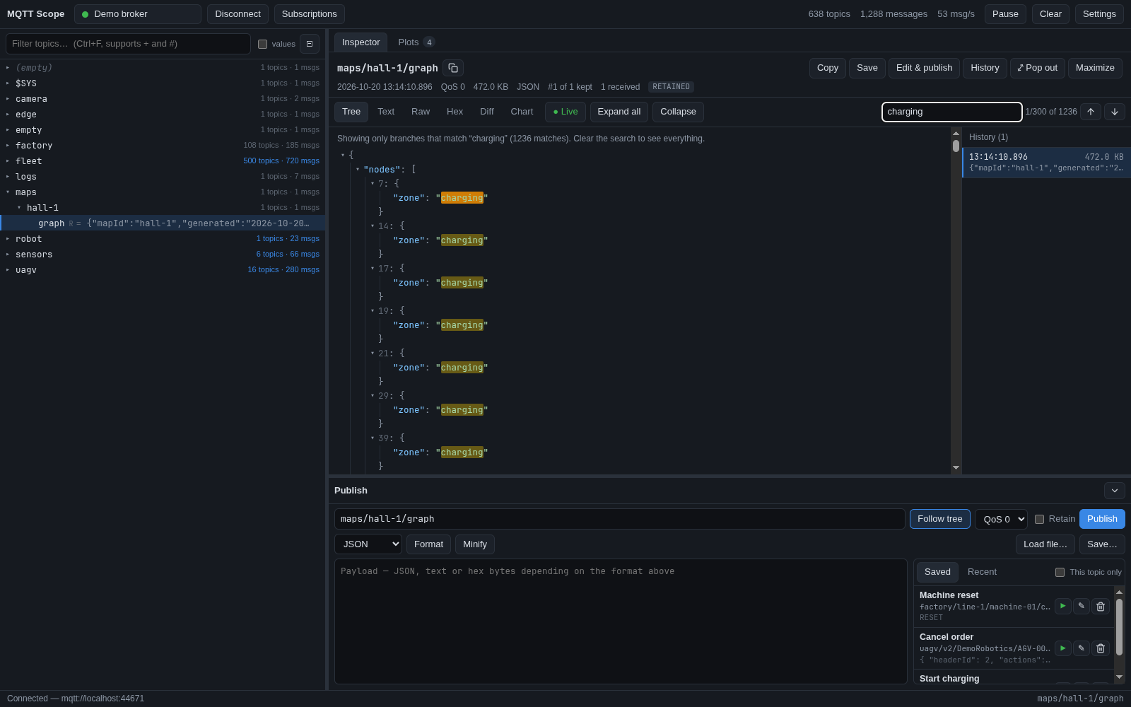 Searching a 470 KB JSON message